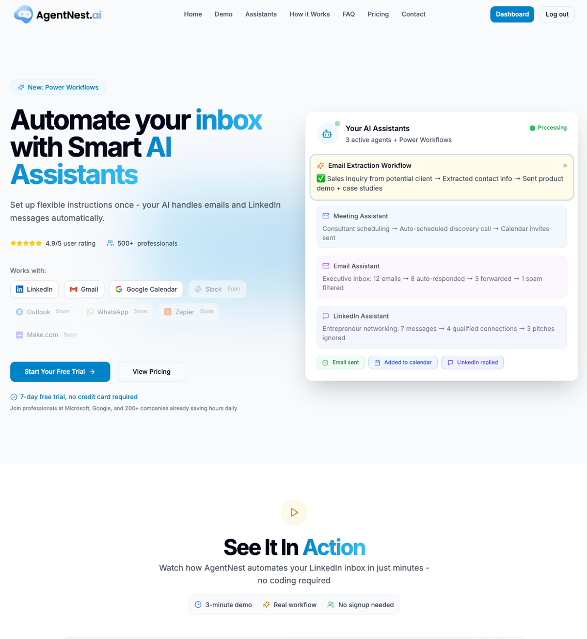 AgentNest - AI Assistants for Business Communication Automation