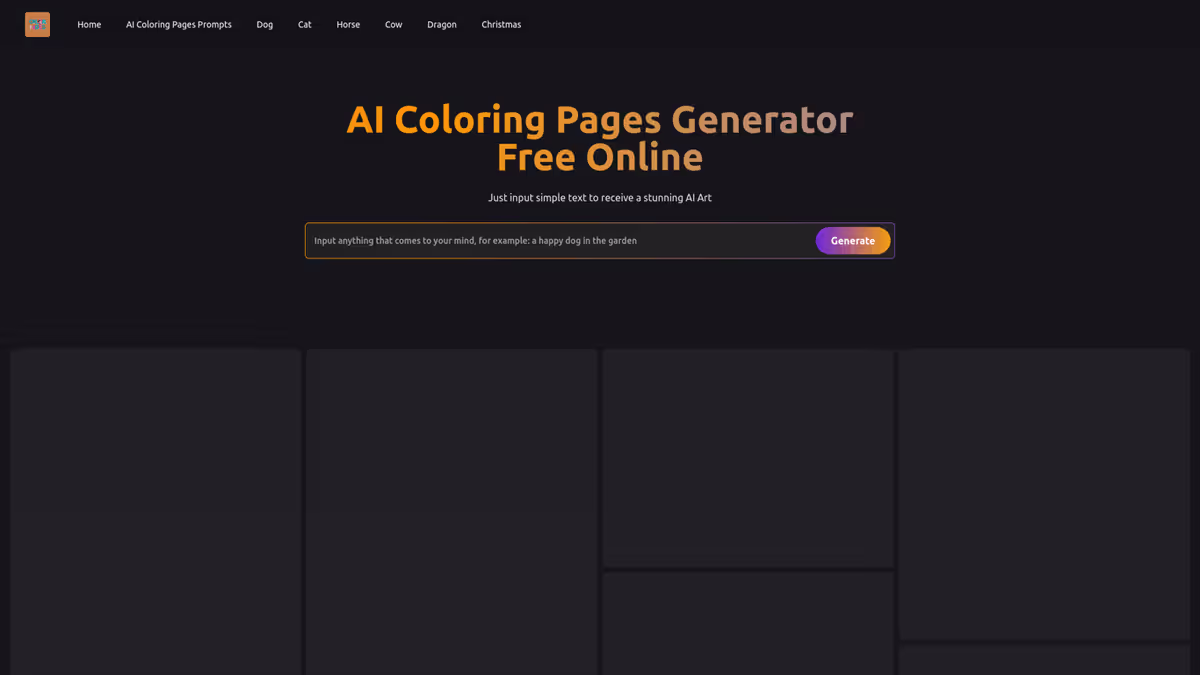 AI Coloring Pages Generator