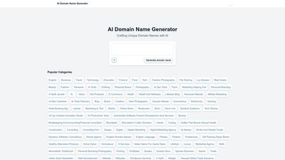 AI Domain Name Generator