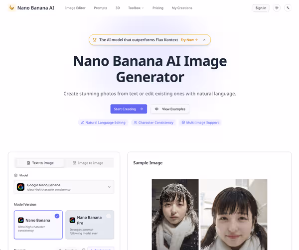 Nano Banana - AI Image Generator | Create & Edit Photos