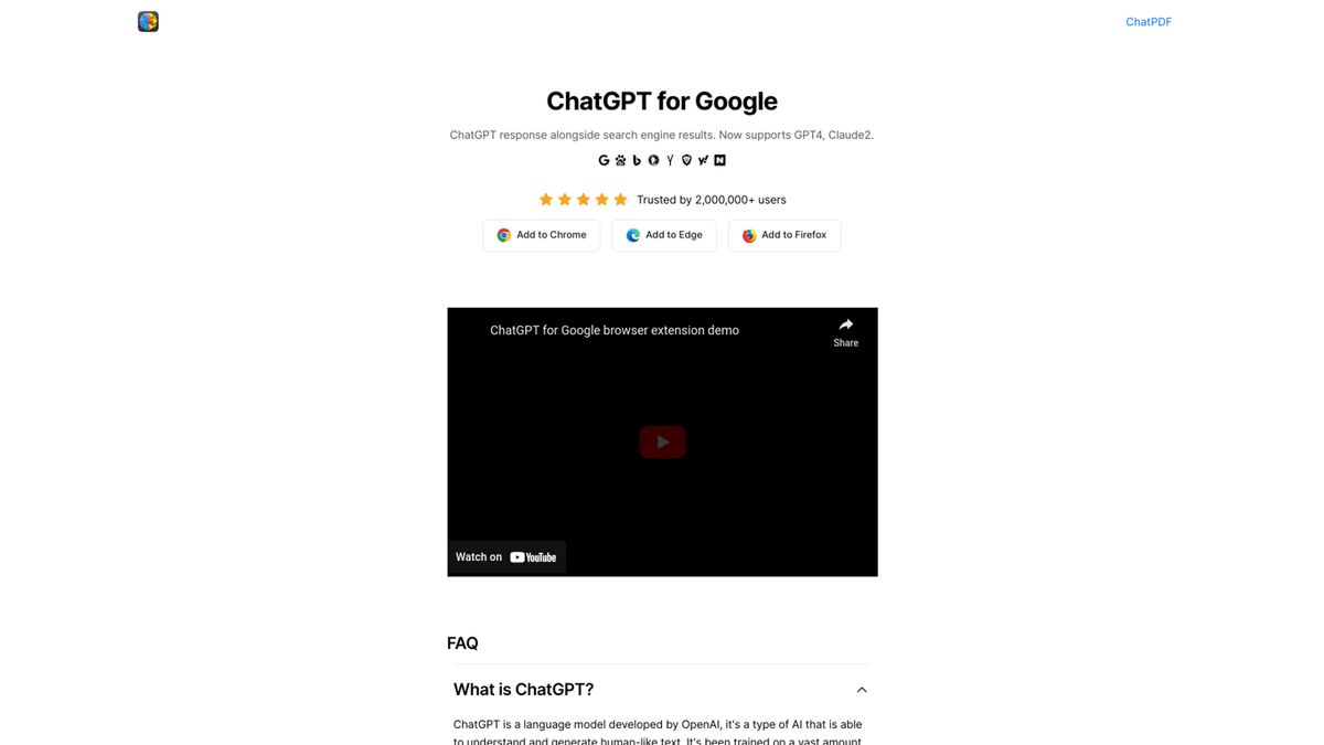 ChatGPT for Google