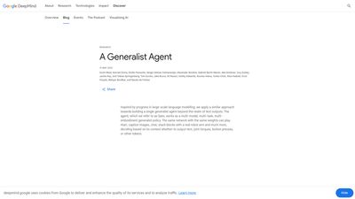 A Generalist Agent