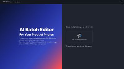 AI Batch Editor | Cloudinary Labs