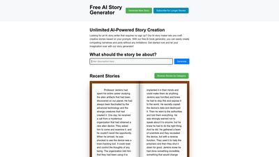 Best Free AI Story Generator