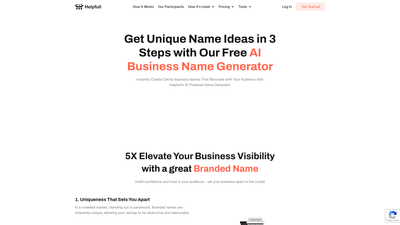 AI Business Name Generator By Helpfull