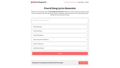 MyFreeSongLyrics