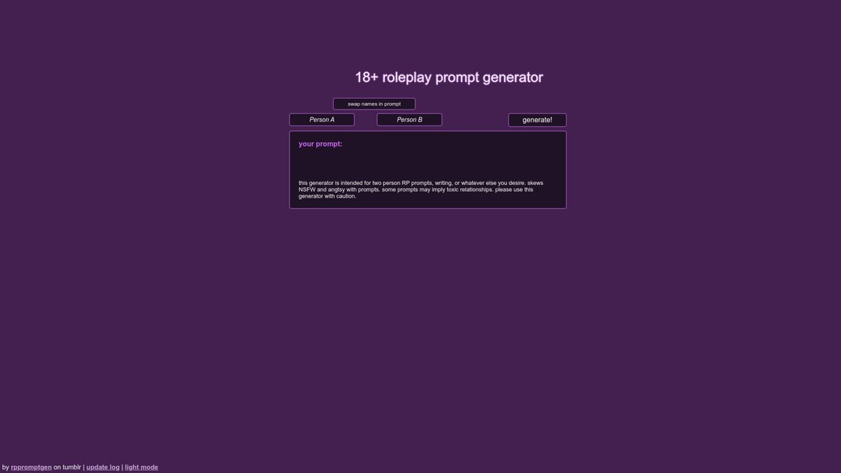 18+ roleplay prompt generator