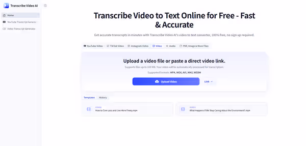 Transcribe Video AI