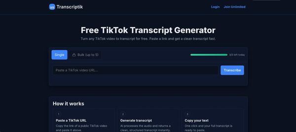 Transcriptik