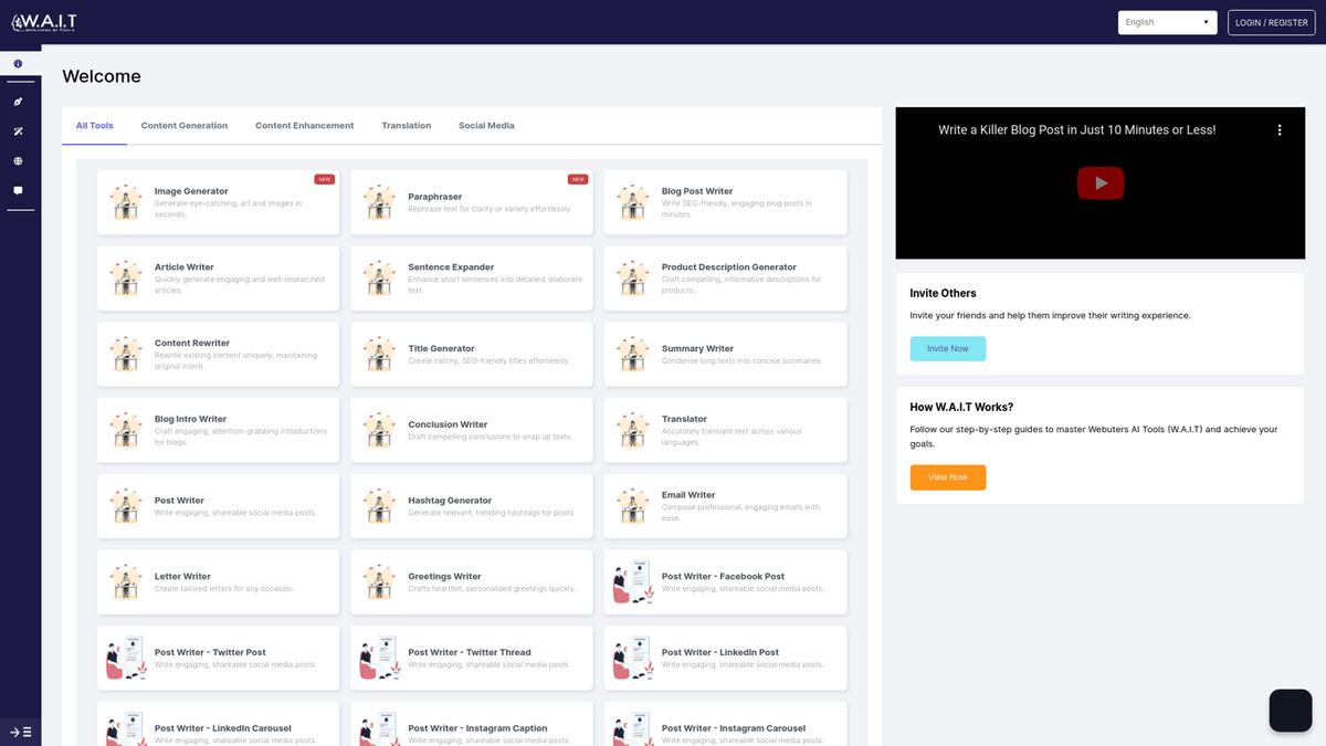 W.A.I.T (Webuters AI Tools)