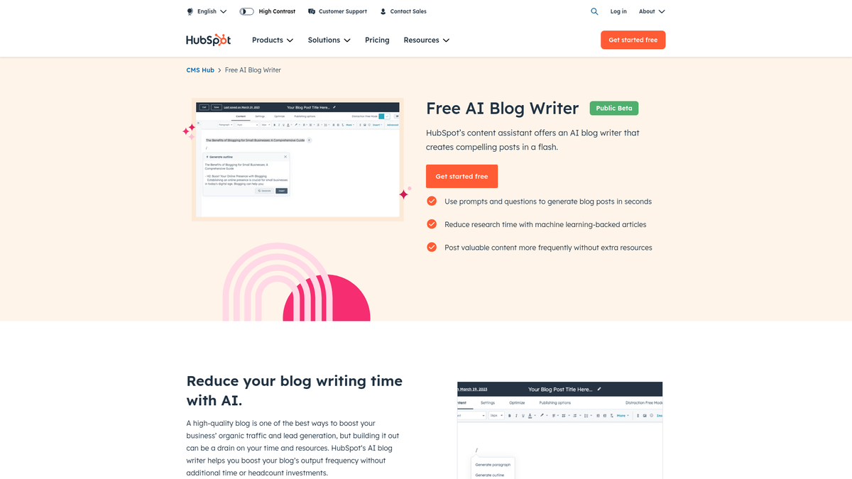 AI Blog Writer | HubSpot