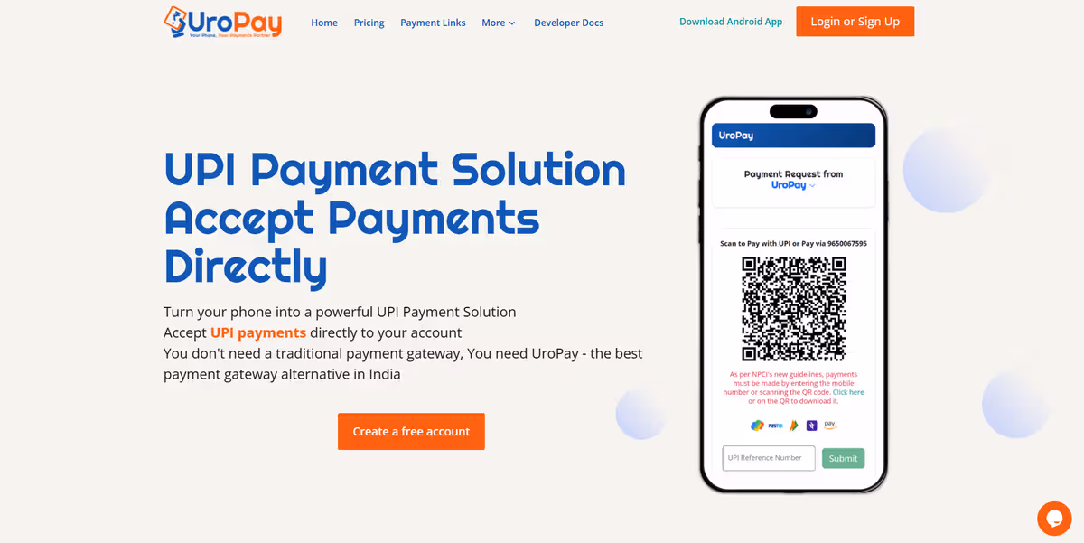 UPI Payment Solution Accept Payments Directly