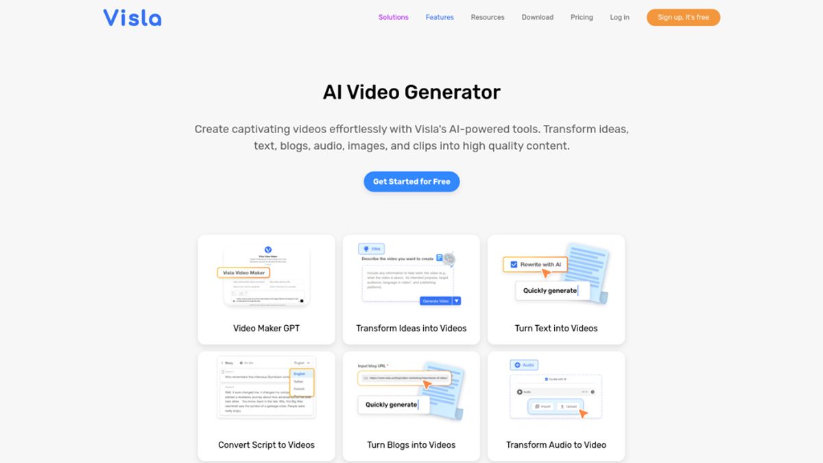 AI Video Generator By Visla